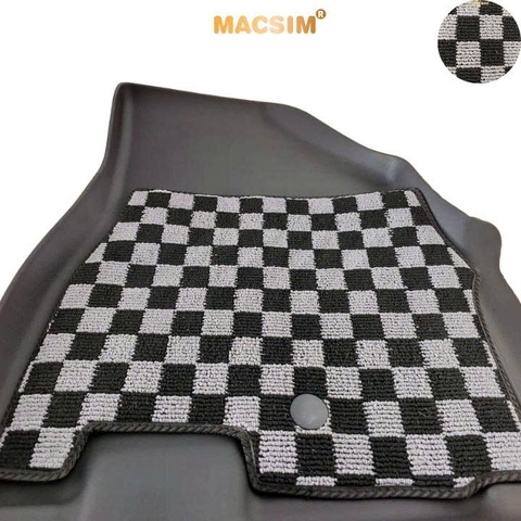 Thảm lót sàn ô tô Kia Sedona Macsim – Ca rô, chuẩn phom, Dễ Vệ Sinh (Mã 03)