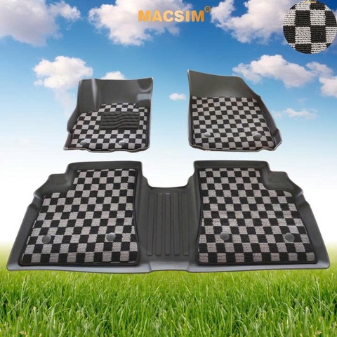 Thảm lót sàn ô tô Mitsubishi Xforce  Macsim – Ca rô, chuẩn phom, dễ vệ sinh (Mã 03)