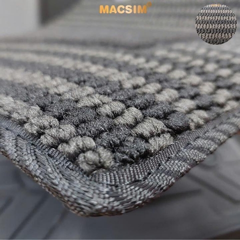 Thảm ô tô lớp trên sợi thô nâu đen Macsim