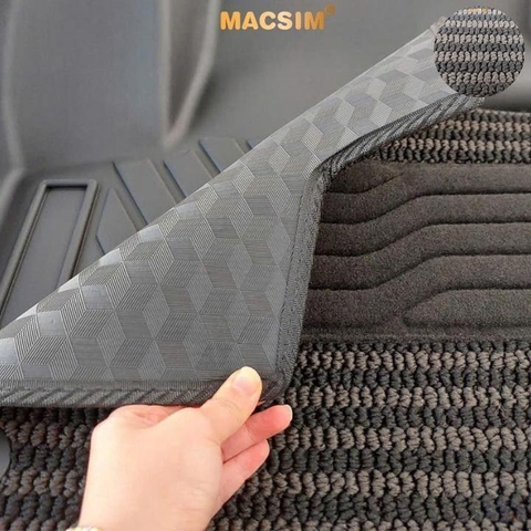 Thảm ô tô lớp trên sợi thô nâu đen Macsim