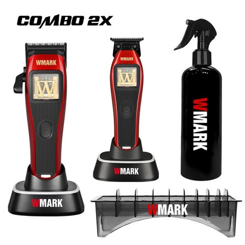 Combo 2X WMARK | Tông đơ pin từ tính NG-X1 + Tông đơ viền từ tính NG-XT1