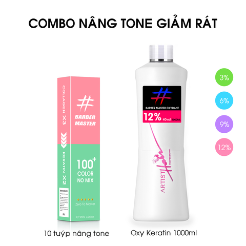 Bộ 10 Tuýp Nâng Nền Giảm Rát + Oxy Keratin (Tùy chọn %)