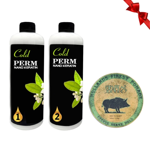 Bộ uốn lạnh giảm hư hại tóc Cold Perm Keratin Nano