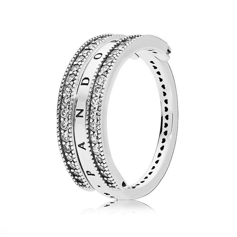 Nhẫn nữ bạc S925 xi bạch kim cao cấp - Mã DT005