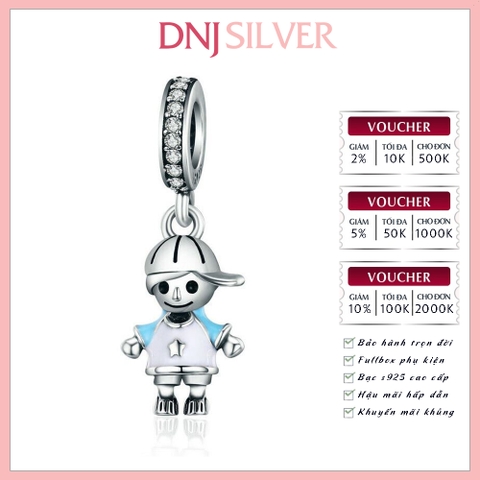 [Chính hãng] Charm bạc 925 cao cấp - Charm Smart Boy Doll thích hợp để mix vòng tay charm bạc cao cấp - DN736
