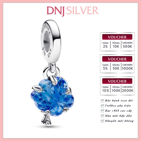 [Chính hãng] Charm bạc 925 cao cấp - Charm Blue Murano Glass Tree Dangle thích hợp để mix vòng tay charm bạc cao cấp - DN557