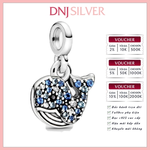 [Chính hãng] Charm bạc 925 cao cấp - Charm ME Blue Whale Mini Dangle thích hợp để mix vòng tay charm bạc cao cấp - DN654