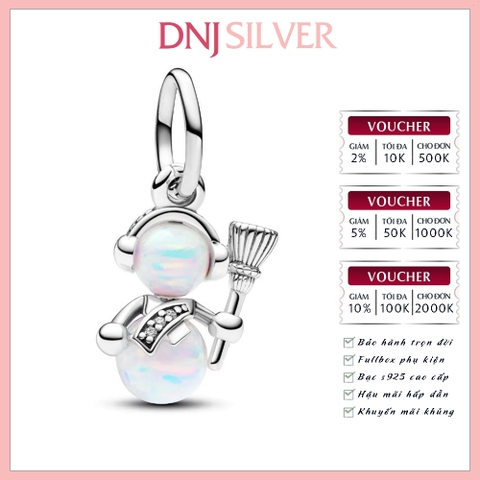 [Chính hãng] Charm bạc 925 cao cấp - Charm Moments Opalescent Snowman thích hợp để mix vòng tay charm bạc cao cấp - DN585
