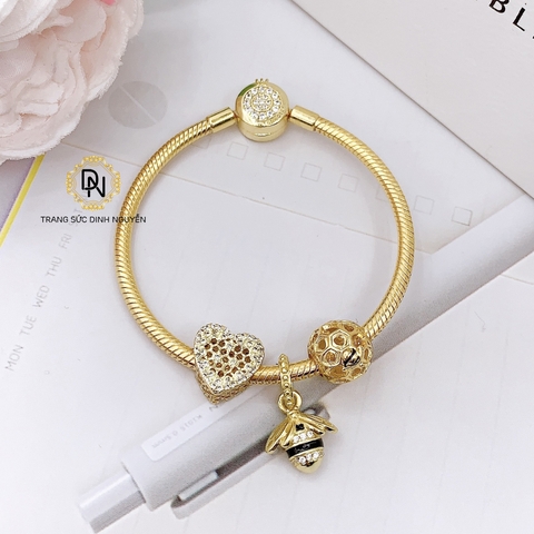 Vòng tay bạc S925, vòng tay charm thời trang phong thủy mã VDN0216