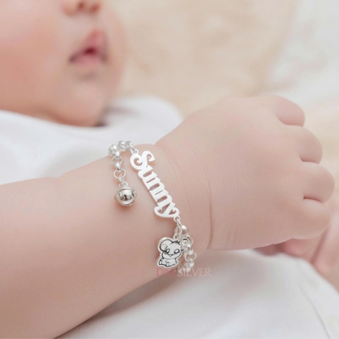 Lắc Bạc Cho Bé Yêu - Vòng Bạc Làm Theo Yêu Cầu - LBCBY0009