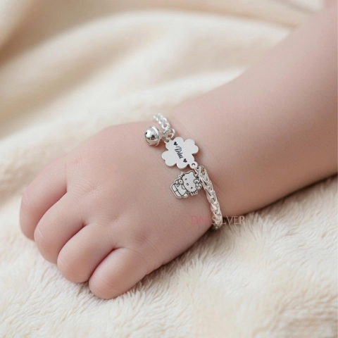 Lắc Bạc Cho Bé Yêu - Vòng Bạc Làm Theo Yêu Cầu - LBCBY0010
