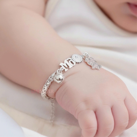 Lắc Bạc Cho Bé Yêu - Vòng Bạc Làm Theo Yêu Cầu - LBCBY0011
