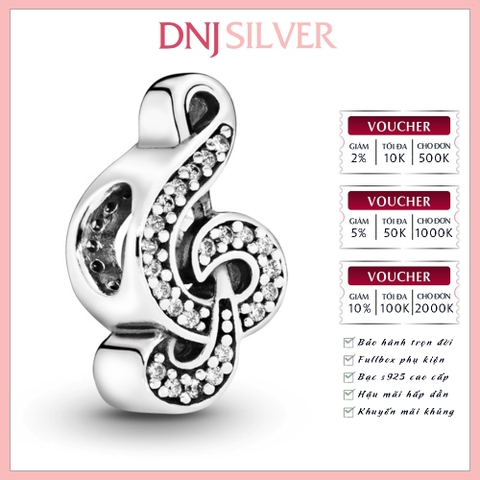 [Chính hãng] Charm bạc 925 cao cấp - Charm Sweet Music thích hợp để mix vòng tay charm bạc cao cấp - DN413