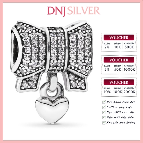 [Chính hãng] Charm bạc 925 cao cấp - Charm Bow thích hợp để mix vòng tay charm bạc cao cấp - DN353