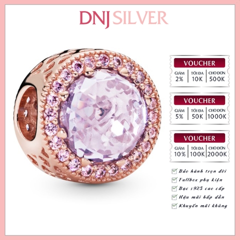 [Chính hãng] Charm bạc 925 cao cấp - Charm Sparkling Lavender thích hợp để mix vòng tay charm bạc cao cấp - DN434