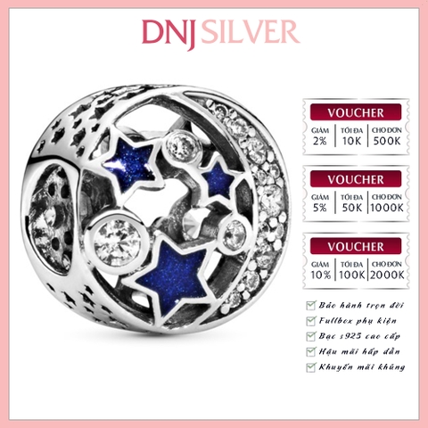 [Chính hãng] Charm bạc 925 cao cấp - Charm Sparkling Night Sky thích hợp để mix vòng tay charm bạc cao cấp - DN257