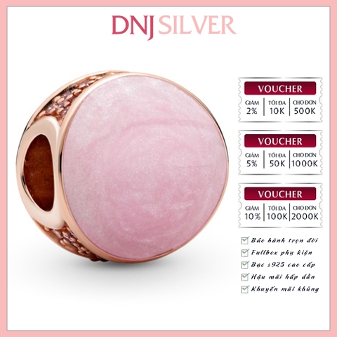 [Chính hãng] Charm bạc 925 cao cấp - Charm Pink Swirl thích hợp để mix vòng tay charm bạc cao cấp - DN147
