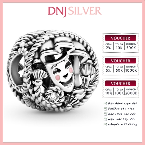 [Chính hãng] Charm bạc 925 cao cấp - Charm Comedy & Tragedy Drama Masks thích hợp để mix vòng tay charm bạc cao cấp - DN152