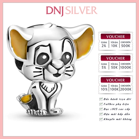 [Chính hãng] Charm bạc 925 cao cấp - Charm Disney Simba thích hợp để mix vòng tay charm bạc cao cấp - DN508