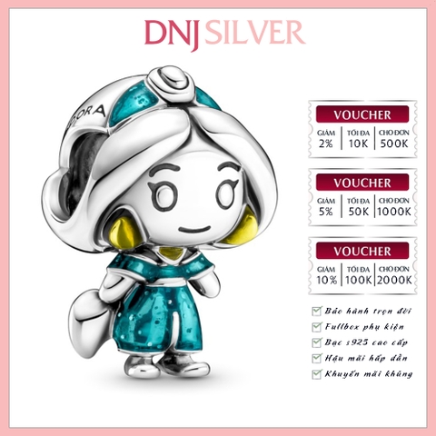 [Chính hãng] Charm bạc 925 cao cấp - Charm Disney Aladdin Jasmine thích hợp để mix vòng tay charm bạc cao cấp - DN071