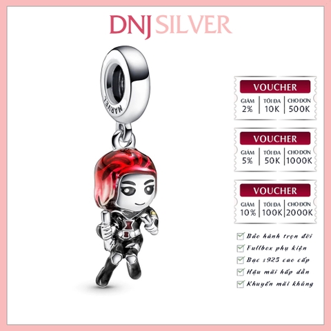 [Chính hãng] Charm bạc 925 cao cấp - Charm Marvel The Avengers Black Widow Dangle thích hợp để mix vòng tay charm bạc cao cấp - DN493