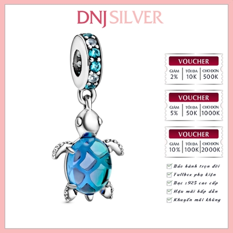 [Chính hãng] Charm bạc 925 cao cấp - Charm Murano Glass Sea Turtle Dangle thích hợp để mix vòng tay charm bạc cao cấp - DN029