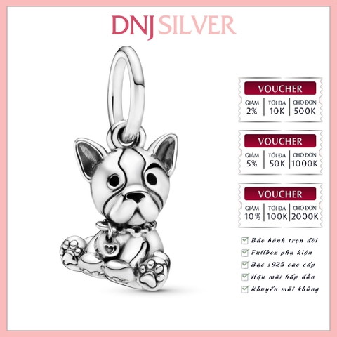 [Chính hãng] Charm bạc 925 cao cấp - Charm Bulldog Puppy Dog Dangle thích hợp để mix vòng tay charm bạc cao cấp - DN215