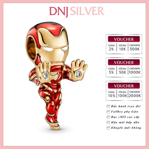 [Chính hãng] Charm bạc 925 cao cấp - Charm Marvel The Avengers Iron Man thích hợp để mix vòng tay charm bạc cao cấp - DN326