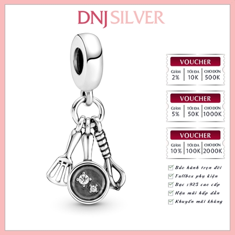 [Chính hãng] Charm bạc 925 cao cấp - Charm Spatula, Frying Pan & Whisk Dangle thích hợp để mix vòng tay charm bạc cao cấp - DN092