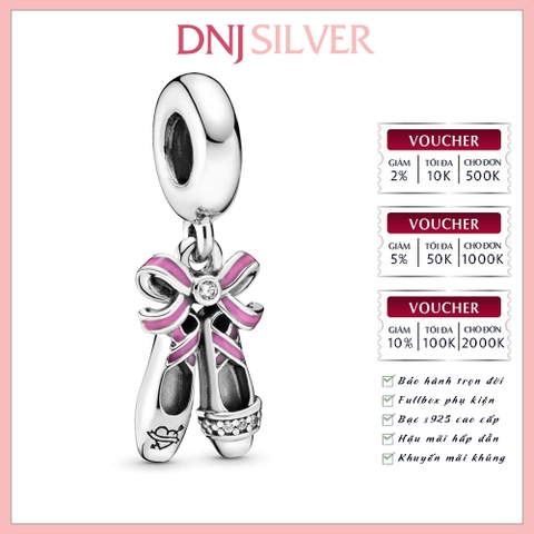 [Chính hãng] Charm bạc 925 cao cấp - Charm Punk Ballerina Shoes Dangle thích hợp để mix vòng tay charm bạc cao cấp - DN028