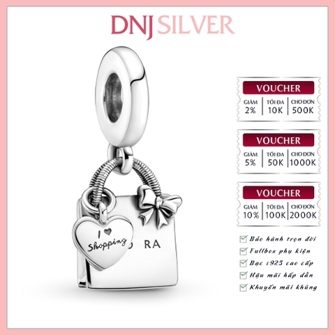 [Chính hãng] Charm bạc 925 cao cấp - Charm Shopping Bag Dangle thích hợp để mix vòng tay charm bạc cao cấp - DN093