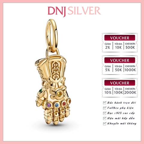 [Chính hãng] Charm bạc 925 cao cấp - Charm Marvel The Avengers Infinity Gauntlet Dangle thích hợp để mix vòng tay charm bạc cao cấp - DN497