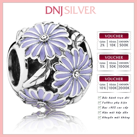 [Chính hãng] Charm bạc 925 cao cấp - Charm Lavender Daisy Meadow thích hợp để mix vòng tay charm bạc cao cấp - DN402