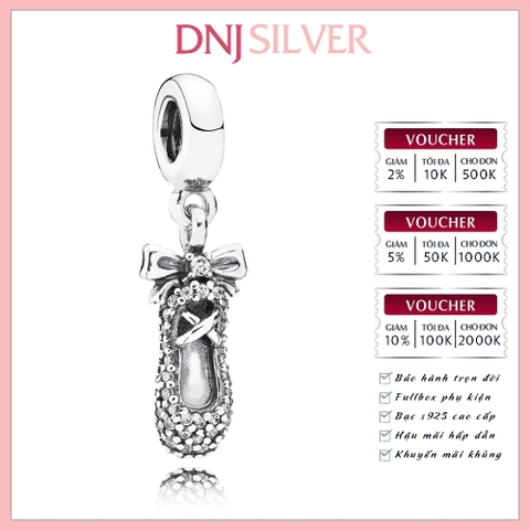 [Chính hãng] Charm bạc 925 cao cấp - Charm Ballet Slipper Pendant thích hợp để mix vòng tay charm bạc cao cấp - DN337