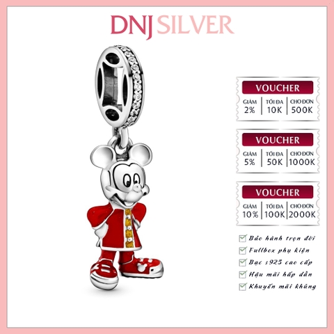 [Chính hãng] Charm bạc 925 cao cấp - Charm Disney Mickey Mouse Dangle thích hợp để mix vòng tay charm bạc cao cấp - DN171