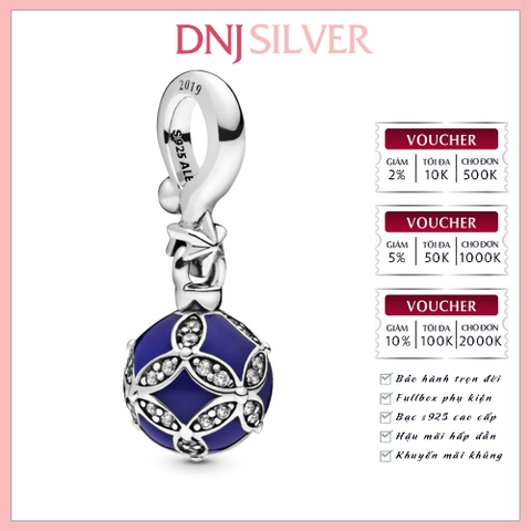 [Chính hãng] Charm bạc 925 cao cấp - Charm Blue Christmas Ornament Dangle thích hợp để mix vòng tay charm bạc cao cấp - DN176