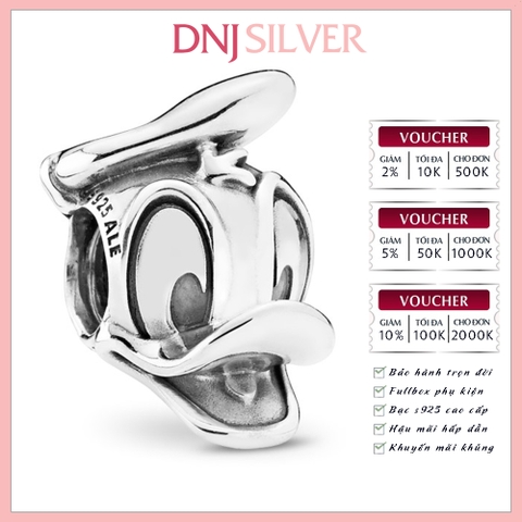[Chính hãng] Charm bạc 925 cao cấp - Charm Disney, Donald Duck Portrait thích hợp để mix vòng tay charm bạc cao cấp - DN427