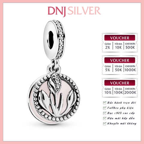 [Chính hãng] Charm bạc 925 cao cấp - Charm International Women's Day Tulip Flower Dangle thích hợp để mix vòng tay charm bạc cao cấp - DN377