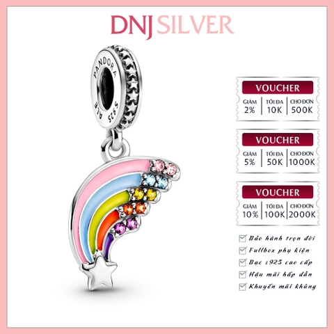 [Chính hãng] Charm bạc 925 cao cấp - Charm Colourful Rainbow Dangle thích hợp để mix vòng tay charm bạc cao cấp - DN155