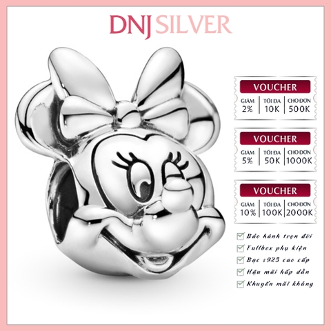 [Chính hãng] Charm bạc 925 cao cấp - Charm Disney Minnie silver thích hợp để mix vòng tay charm bạc cao cấp - DN267
