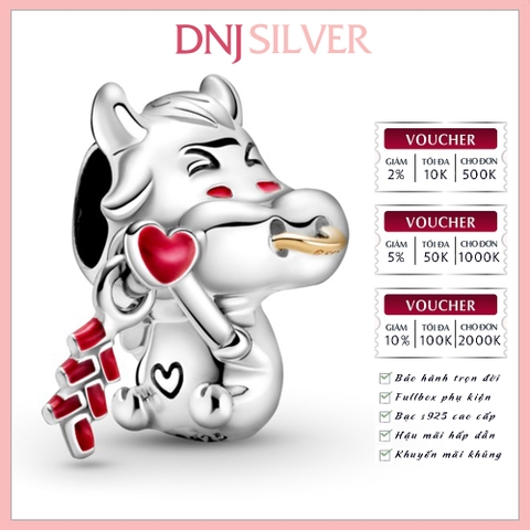 [Chính hãng] Charm bạc 925 cao cấp - Charm Cute Ox thích hợp để mix vòng tay charm bạc cao cấp - DN149