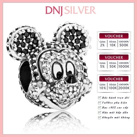 [Chính hãng] Charm bạc 925 cao cấp - Charm Disney Mickey thích hợp để mix vòng tay charm bạc cao cấp - DN335
