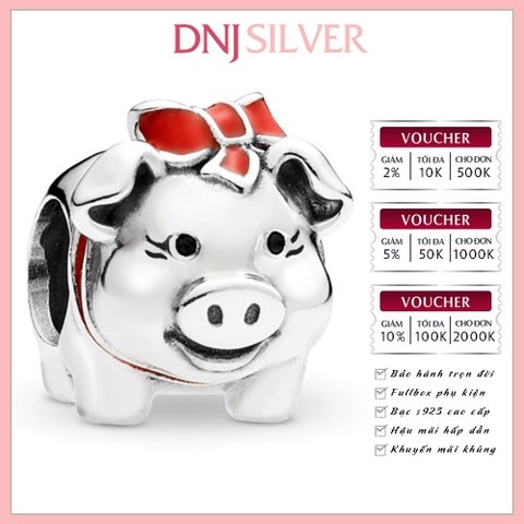 [Chính hãng] Charm bạc 925 cao cấp - Charm Piggy Bank thích hợp để mix vòng tay charm bạc cao cấp - DN226