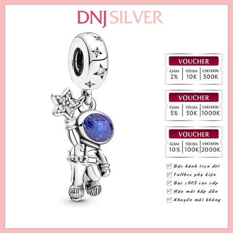 [Chính hãng] Charm bạc 925 cao cấp - Charm Astronaut In The Galaxy Dangle thích hợp để mix vòng tay charm bạc cao cấp - DN002