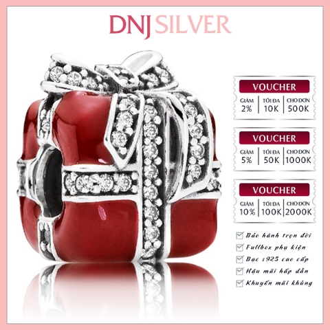 [Chính hãng] Charm bạc 925 cao cấp - Charm Gift thích hợp để mix vòng tay charm bạc cao cấp - DN374