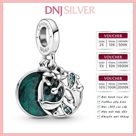[Chính hãng] Charm bạc 925 cao cấp - Charm Christmas Mistletoe Dangle thích hợp để mix vòng tay charm bạc cao cấp - DN234