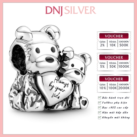 [Chính hãng] Charm bạc 925 cao cấp - Charm Mother & Puppy Love thích hợp để mix vòng tay charm bạc cao cấp - DN103