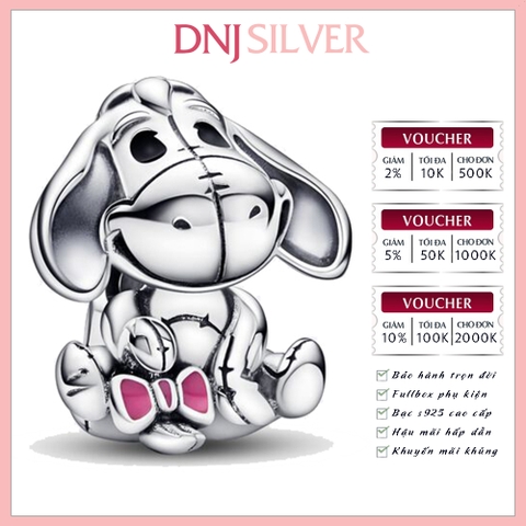 [Chính hãng] Charm bạc 925 cao cấp - Charm Disney Winnie the Pooh Eeyore thích hợp để mix vòng tay charm bạc cao cấp - DN504