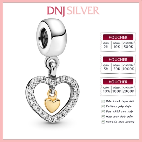 [Chính hãng] Charm bạc 925 cao cấp - Charm Forever in my Heart thích hợp để mix vòng tay charm bạc cao cấp - DN190