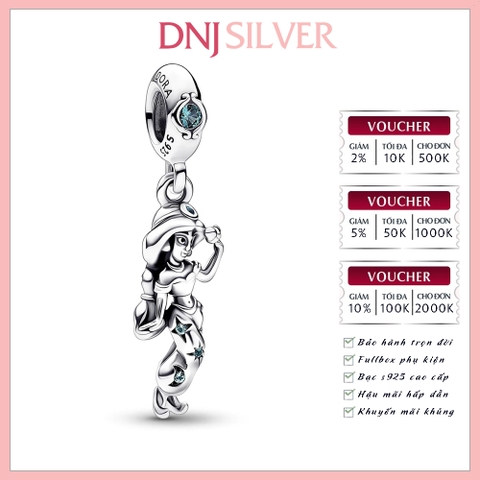 [Chính hãng] Charm bạc 925 cao cấp - Charm Disney Aladdin Princess Jasmine Dangle thích hợp để mix vòng tay charm bạc cao cấp - DN509